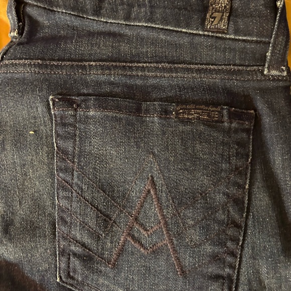 7 for all man kind jeans size 31 new black label dark blue indigo - Picture 7 of 16